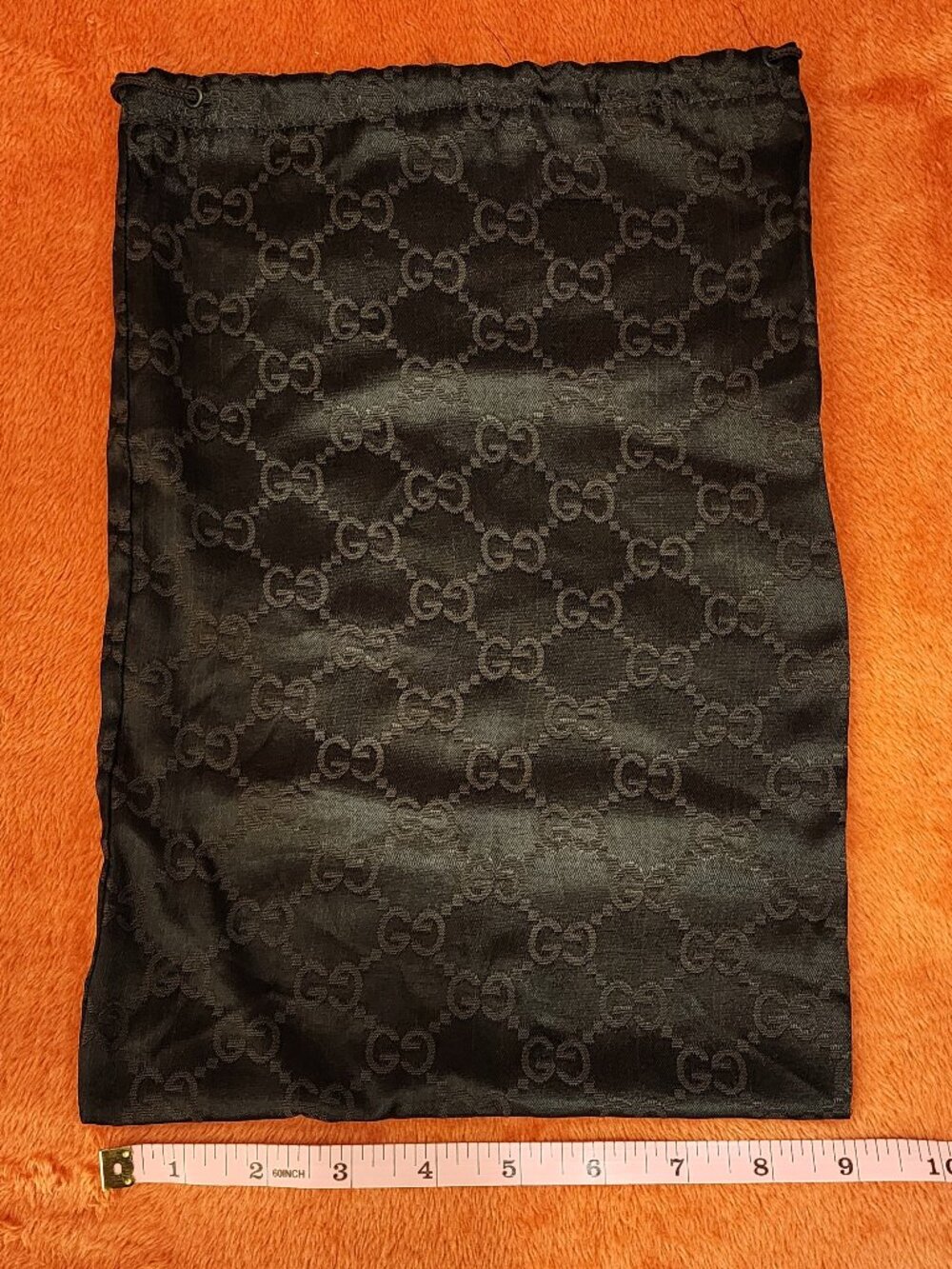 GUCCI Authentic Black GG Monogram Satin Shoe & Accessory Dust Bag - Single